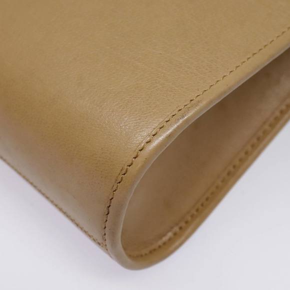 Christian Dior Shoulder Bag Leather Beige Gold Auth 88259 - Picture 15 of 16